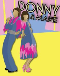 Donny and Marie Art Deco Poster