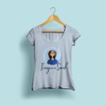 Imagine Sarah Brand on Gray T- Shirt Mock Up