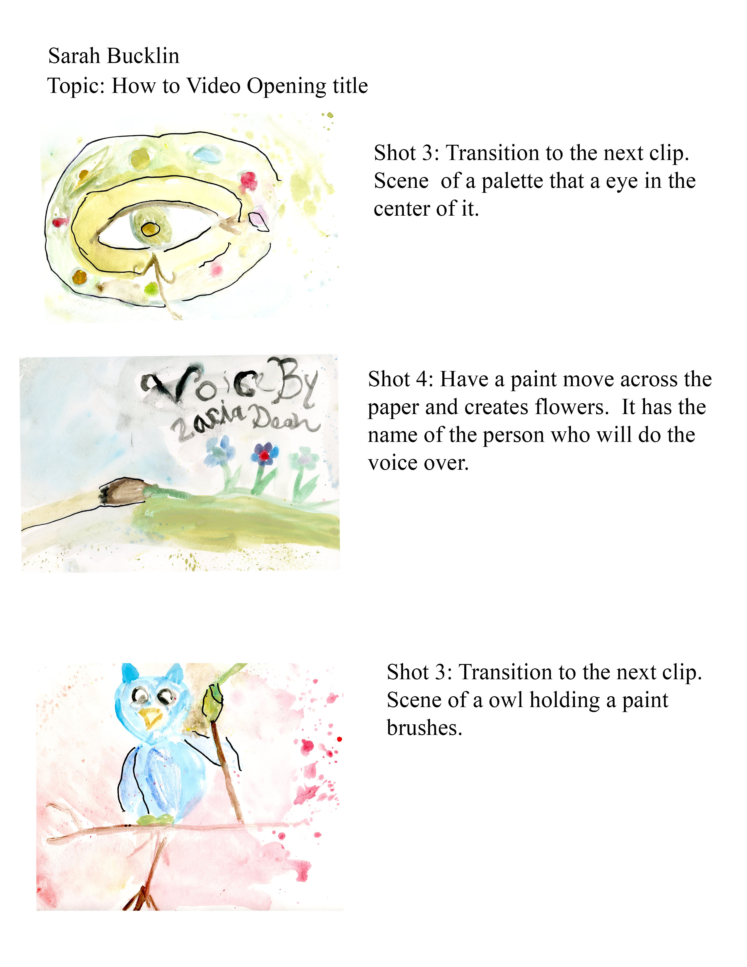 Watercolor Title Sequence